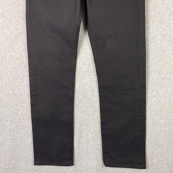 Adriano Goldschmied Mens 31R The Tellis Modern Slim Jeans Black Denim Button Fly - Picture 3 of 12